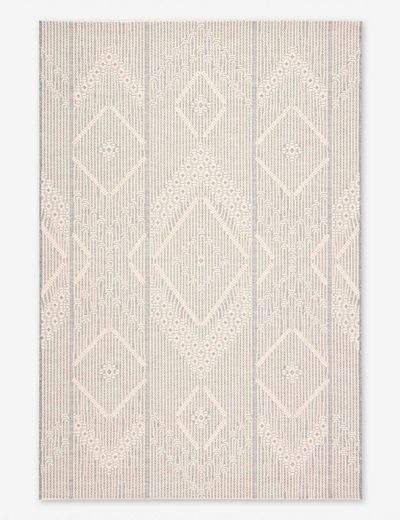 Rebekah Indoor/Outdoor Rug, Gray and Cream | Lulu and Georgia 
