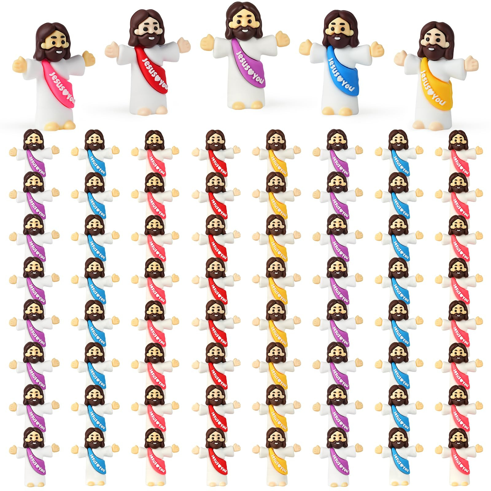 Little Jesus Figures Bulk,Multicolor Mini Jesus Figurines,Miniature Collectible Figurines Dolls-J... | Amazon (US)