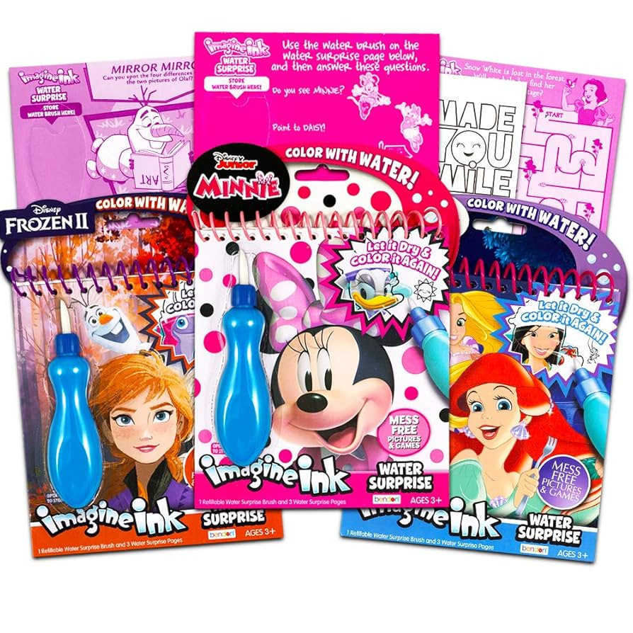 Disney Minnie Mouse Paint with Water Super Set for Kids Toddlers Bundle ~ 3 Mess Free Books with ... | Amazon (US)