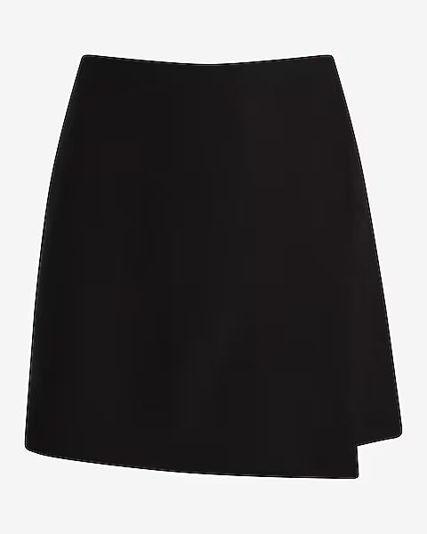 Super High Waisted Wrap Front Mini Skort | Express