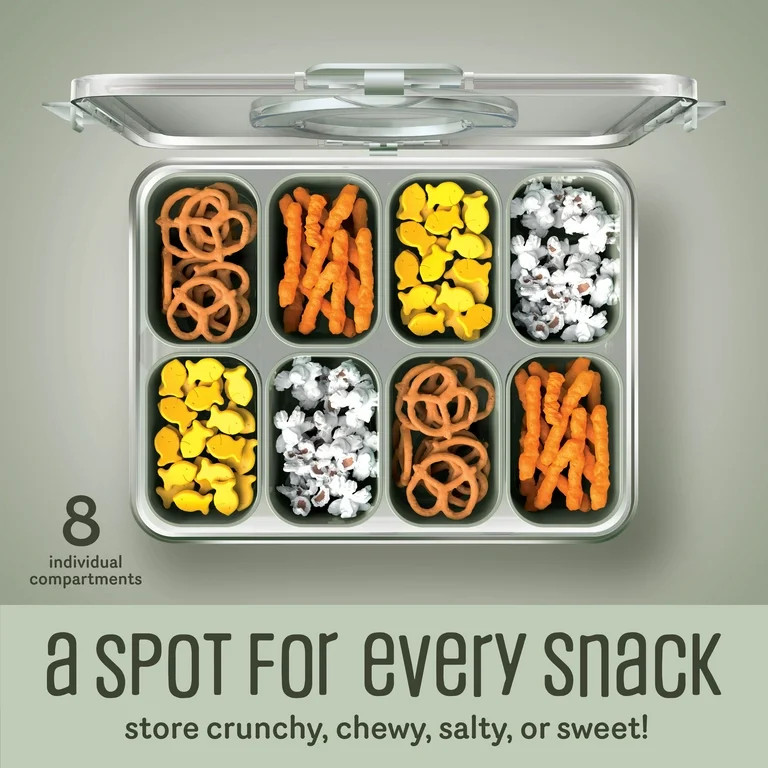 Cook With Color 8-Compartment Snackle Box, Charcuterie and Snack Container, Divided Serving Tray ... | Walmart (US)