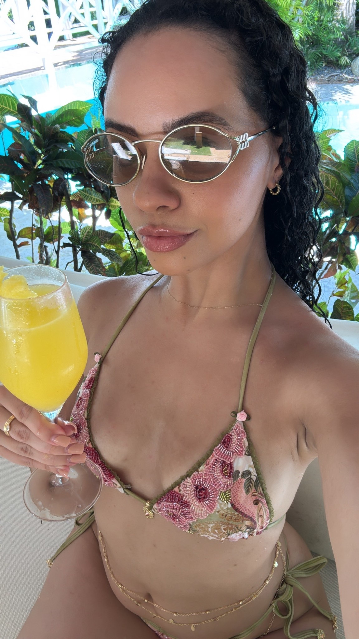 Vacay mode fully activated. Swimsuit is Bydee Australia S in top & bottom 