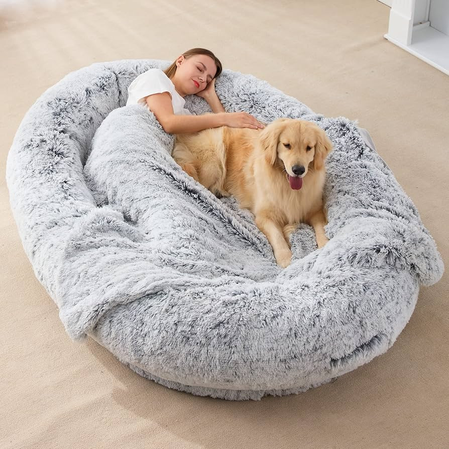 Homguava Large Human Dog Bed 75.5"x55"x12" Human-Sized Big Dog Bed for Adults&Pets Giant Beanbag ... | Amazon (US)