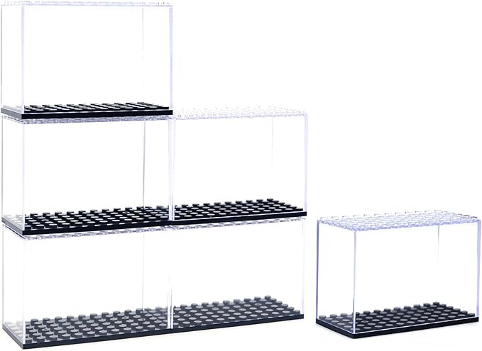 6PCS Minifigure Display Case for Lego, Acrylic Building Block Display Box for Action Figure, Stac... | Amazon (US)