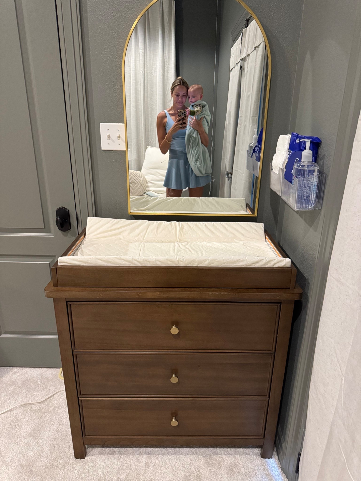 Small nursery changing station for the mamas with little space to work with!

#LTKFamily #LTKHome #LTKBaby