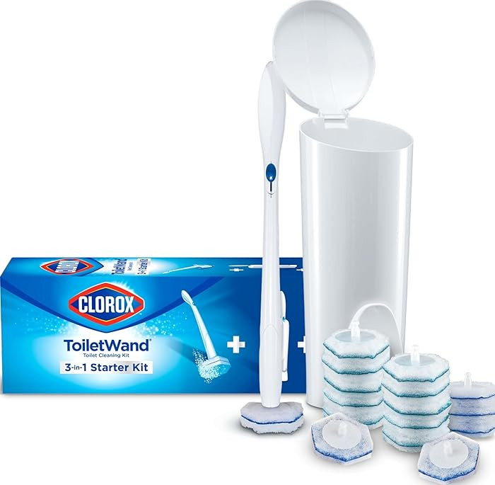 Clorox ToiletWand Toilet Bowl Cleaner- Toilet Brush, Storage Caddy and 16 Disinfecting Refill Hea... | Amazon (US)