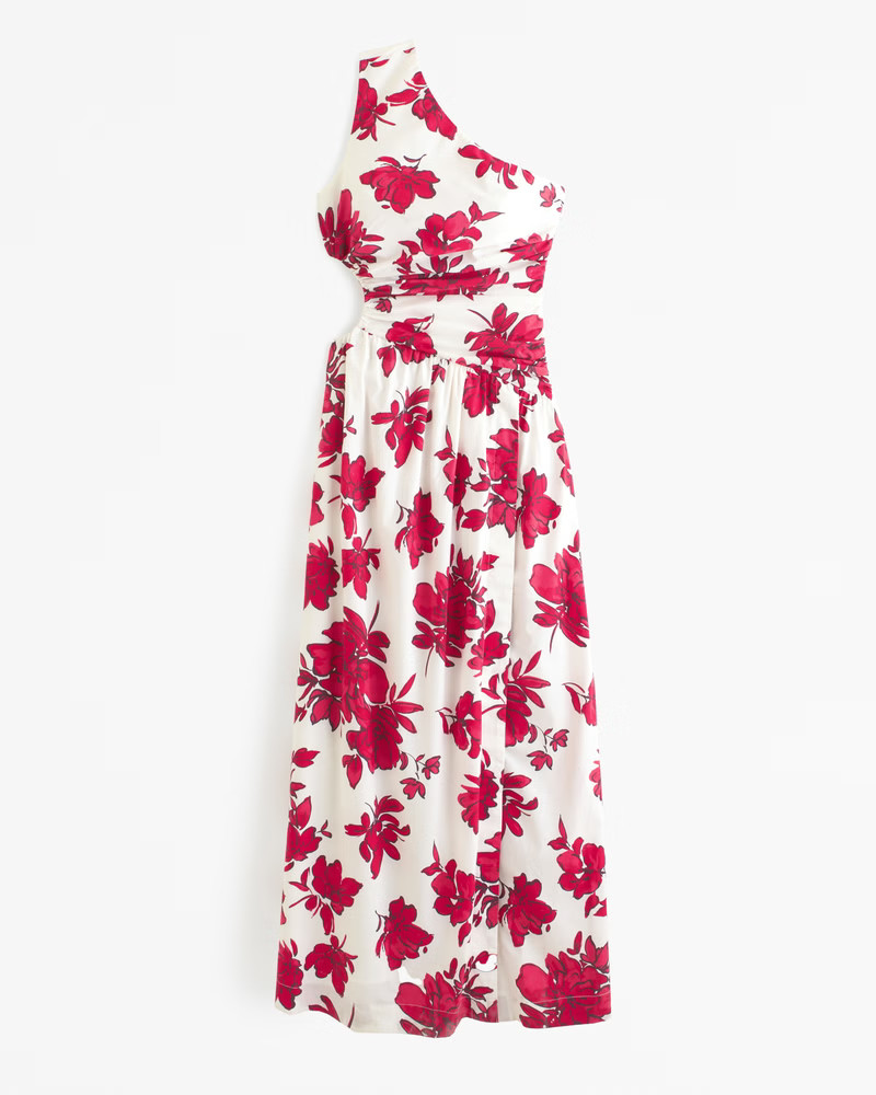 Women's One-Shoulder Cutout Maxi Dress | Women's Dresses & Jumpsuits | Abercrombie.com | Abercrombie & Fitch (US)