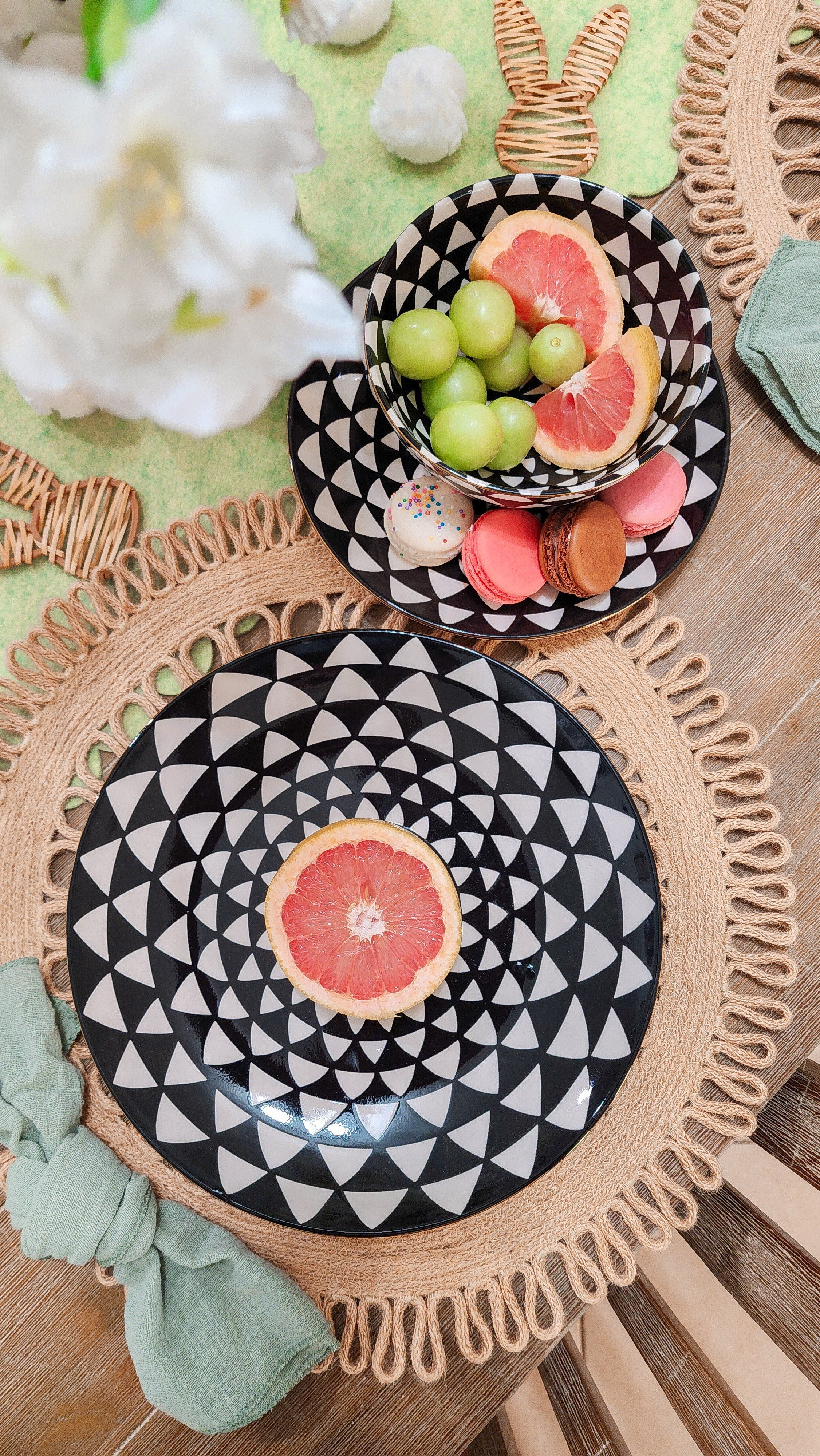 Set your table and show the details. 🪺🌷🐇 My new @thymeandtablekitchen dinnerware stoneware set is absolutely gorgeous. Whether you're putting together a simple brunch or a family dinner, this new collection will add so much charm. It will truly make your tablescape perfect. We are ready to make every holiday a little extra special now. 

#LTKSeasonal #LTKOver40 #LTKHome
