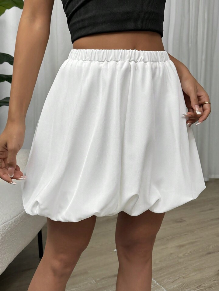 SHEIN Essnce Jupe de loisirs à taille élastique, à jambes larges et bouffantes, motif floral | SHEIN