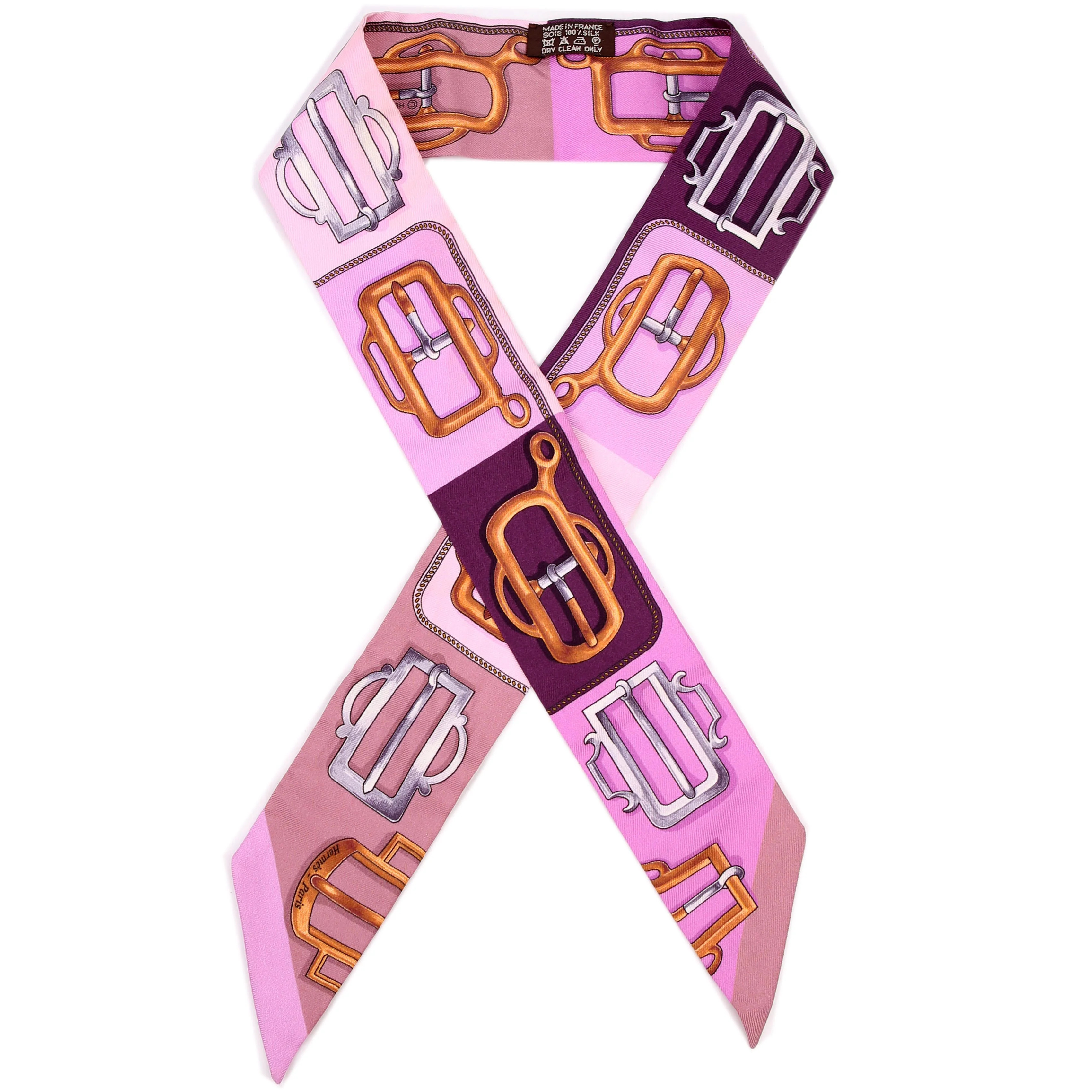 Bouclerie D'attelage Twilly Silk Scarf Purple | Keeks Designer Handbags