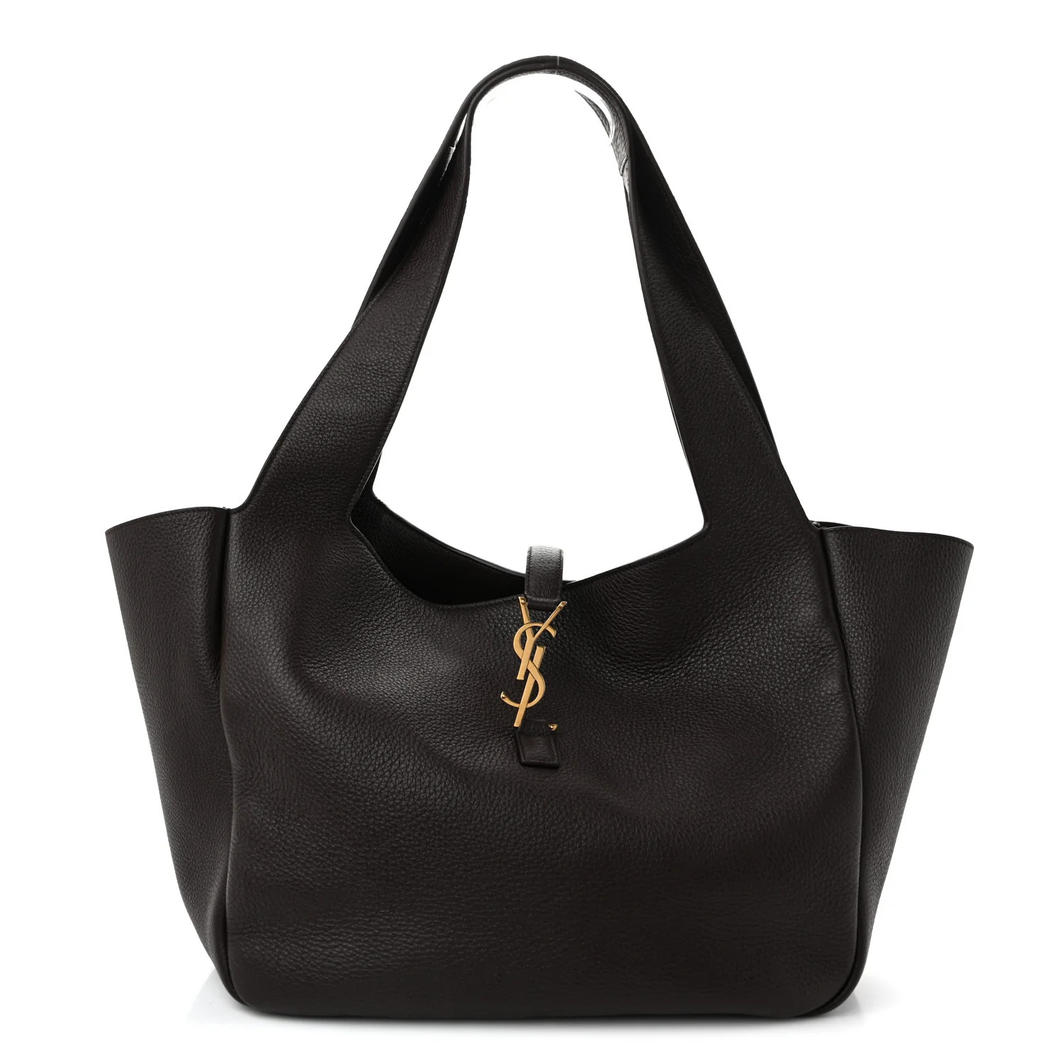 Saint Laurent Grained Deerskin Bea Tote Sweet Chocolate 1886628 | FASHIONPHILE (US)