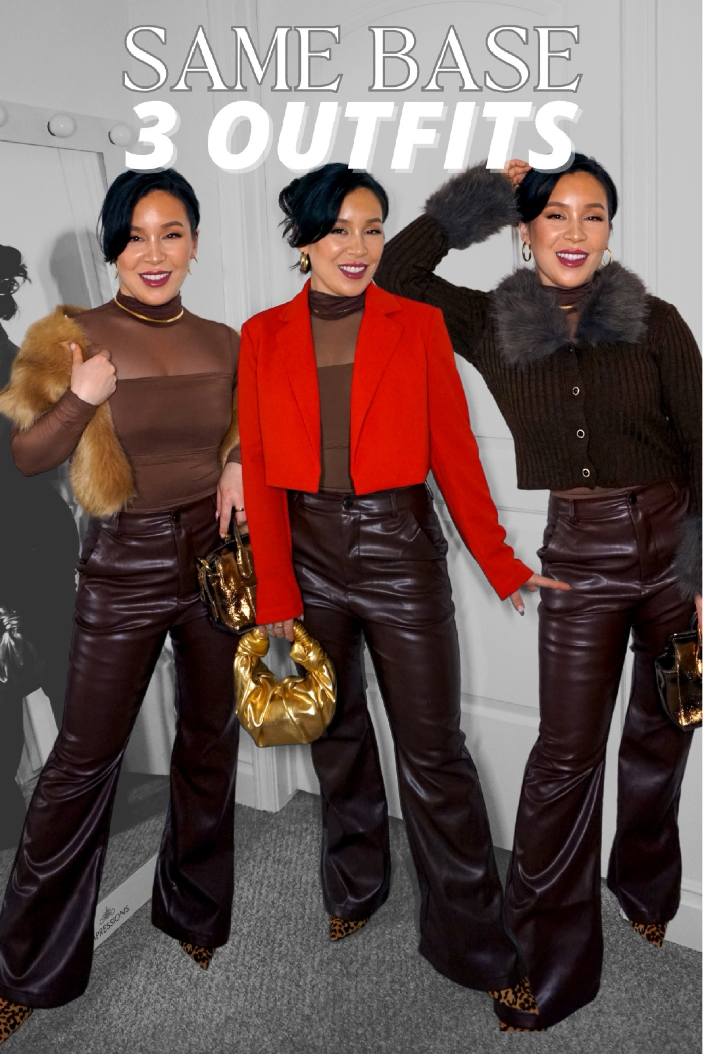 Same base, 3 outfits 🕺🏻⚡️

I love to reduce, reuse, and recycle ♻️ I also love to save a buck, so if I can find multiple ways to wear the same stuff without looking like an “outfit repeater,” then I’m happy as a a clam!

✔️ I have this bodysuit in every color — it’s an absolute MUST (WEARING SIZE SMALL)

✔️ These pants are petite-friendly and such high quality! Why buy expensive real leather pants or those viral $150 Aritzia pants when you can snag these bad boys for under $40? (WEARING SIZE SMALL)

✅ Follow for more affordable fashion, daily outfit ideas, and petite styling tips 💃✨

affordable clothes, casual outfit ideas, petite pants for women

#LTKFindsUnder100 #LTKStyleTip #LTKFindsUnder50