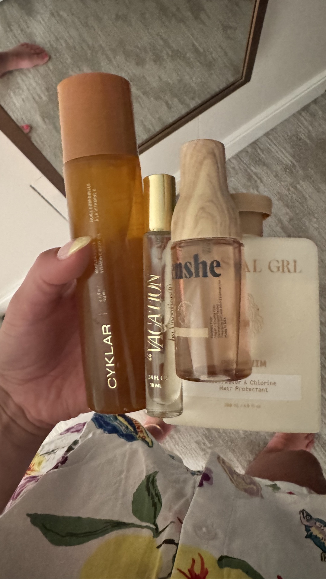 Vacation essentials that all accidentally smell like expensive vanilla in the best way possible 🤎🌴✨ Not the overly sweet middle school body spray kind either… like clean, warm, beachy vanilla that smells expensive and fresh.

First up is the pre-swim hair mask from Coastal Grl (not on LTK but RUN to their website). You saturate your hair first, brush this through, then swim like a mermaid without your hair turning into a tangled saltwater nest 😂 My hair has dried SO soft and silky this entire trip. If you’re a mom that actually gets in the water with your kids instead of just supervising from a chair… you need this.

The Moon Milk hair perfume has been living in my beach bag. I’ve tried almost every scent from this brand, but this one is THAT girl. Warm vanilla but still airy and clean somehow. Also travel-size approved 👏🏼

The Vacation perfume literally smells like luxury sunscreen and Hawaii memories bottled up. I grabbed the mini at Nordstrom Rack but linked the full size too because I already know I’ll be repurchasing.

And lastly… the Cyklar body oil. This makes your skin look like you naturally drink 3 gallons of water a day and sleep 10 hours a night 😂 It gives the prettiest glow without feeling greasy or sticking to your hair. I’ve been putting it on before our morning walks and I’m obsessed.

Linking everything here 🤍 @CYKLAR