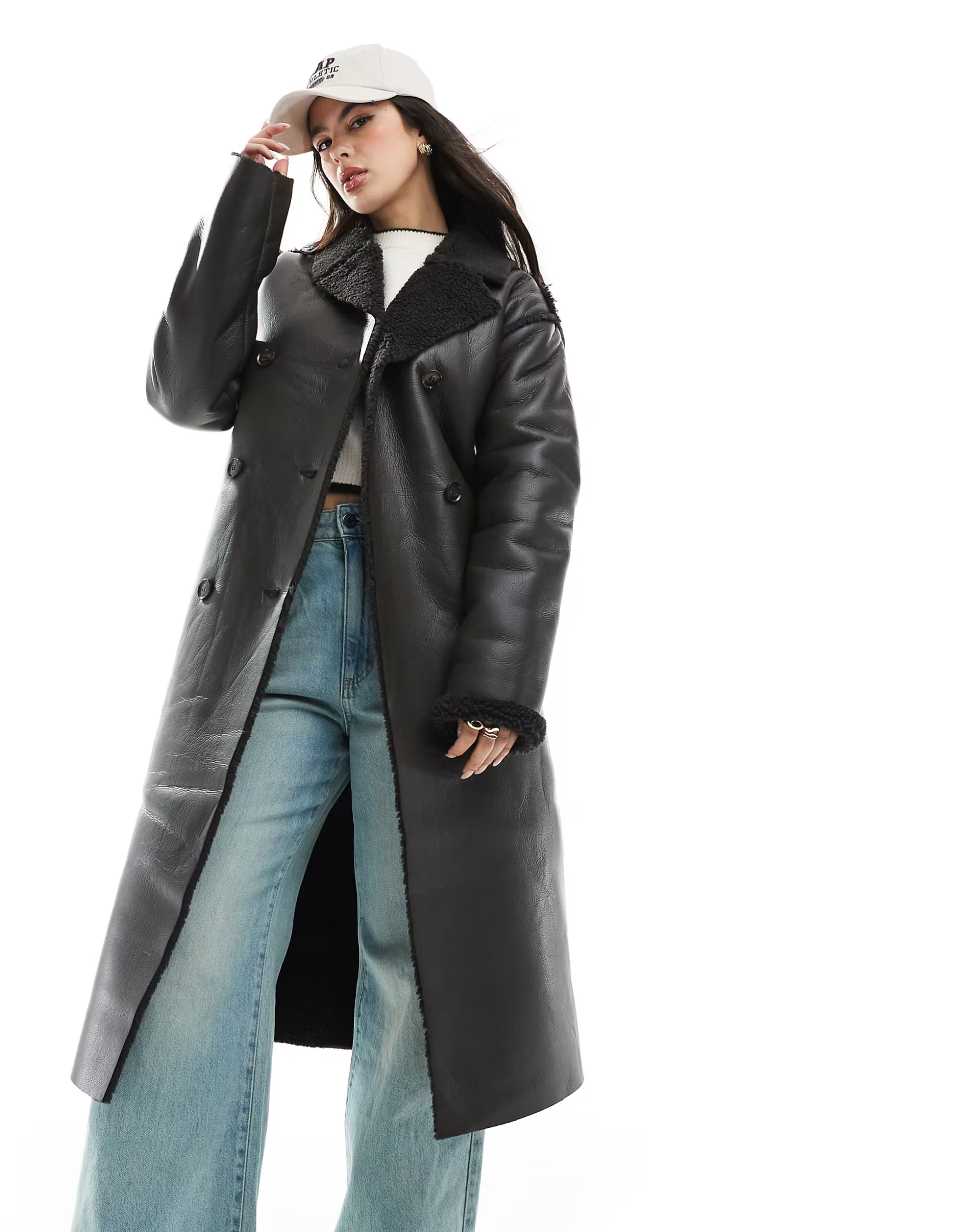 Brave Soul - Manteau long en imitation shearling - Marron | ASOS | ASOS (Global)