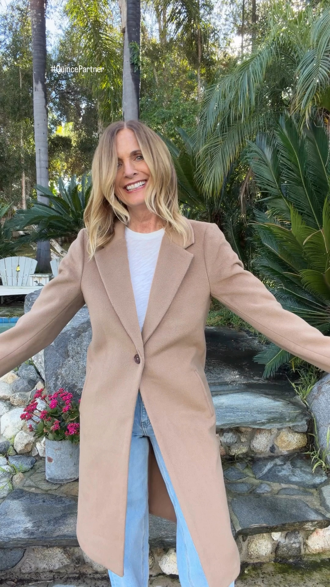 This Wool Cashmere Classic Single-Breasted Coat from @Quince is so stylish and unbelievably soft. 

One of those pieces that instantly makes an outfit feel elevated. I’m wearing it with my not-so-barrel barrel jeans, a simple tee, and suede slides and it just works.

@Quince   #quincepartner 

#LTKootd #LTKOver40 #LTKSeasonal