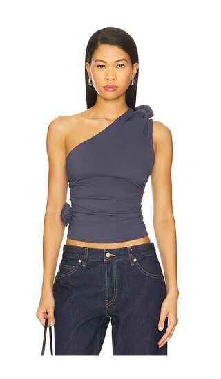 Rendezvous One Shoulder Top in Deep Sea | Revolve Clothing (Global)