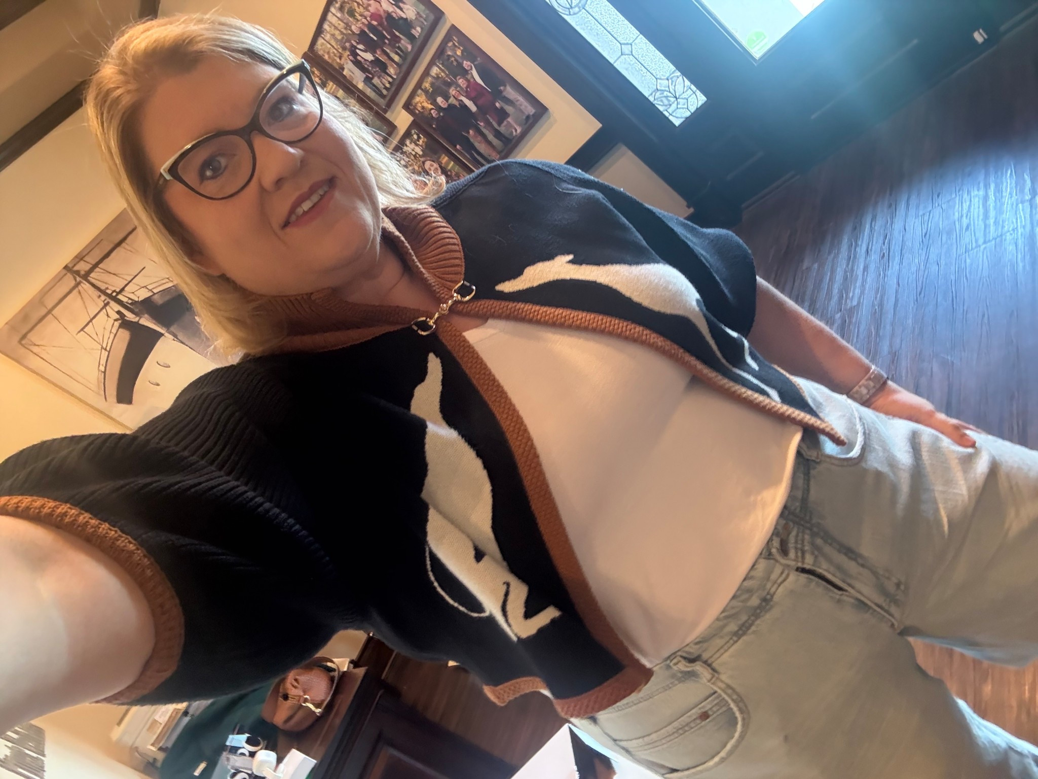 The cutest pieces from Anthropologie!  I don’t normally wear jeans to work, but made a fun exception! 

#LTKPlusSize #LTKOver40 #LTKWorkwear