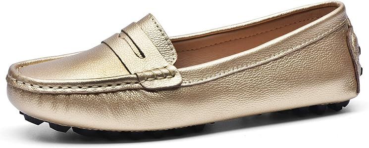 BEAUSEEN Womens Loafers Designer Loafers Women Shoes Leather Women Driving Loafers | Amazon (US)