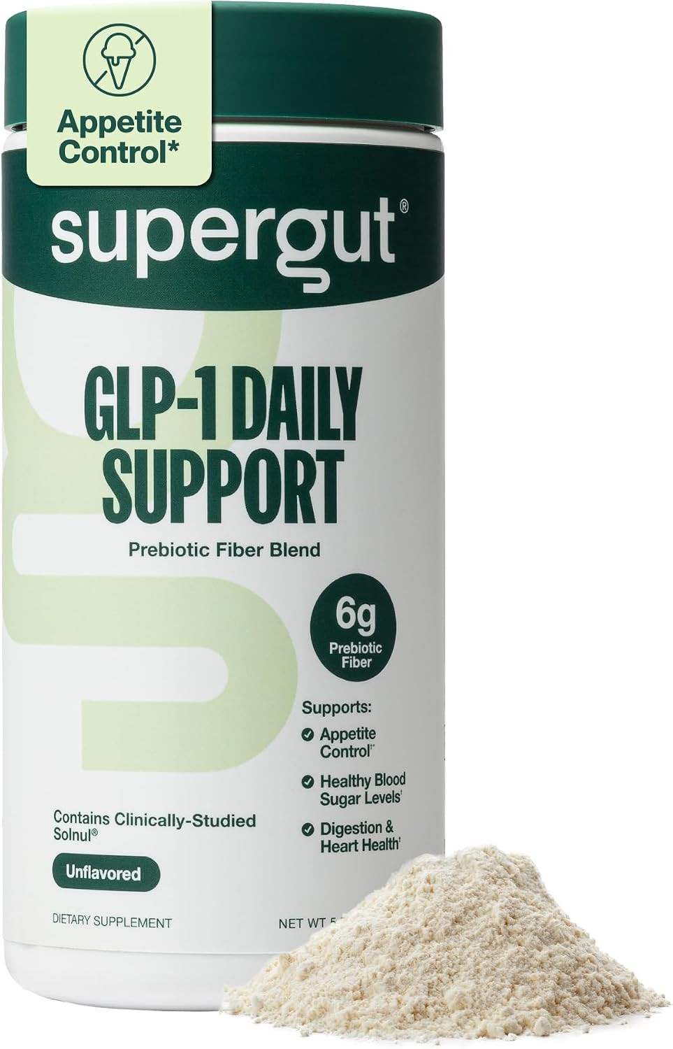 Supergut GLP1 Daily Support High Fiber Supplement Powder, 20 Servings | Amazon (US)