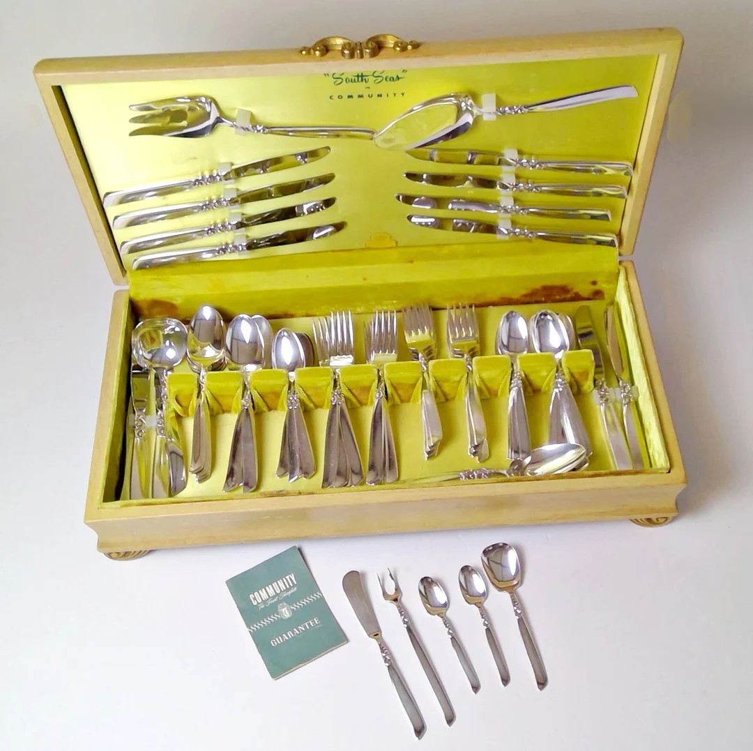 Vintage Mid Century Silverware South Sea Oneida Community - Etsy | Etsy (US)