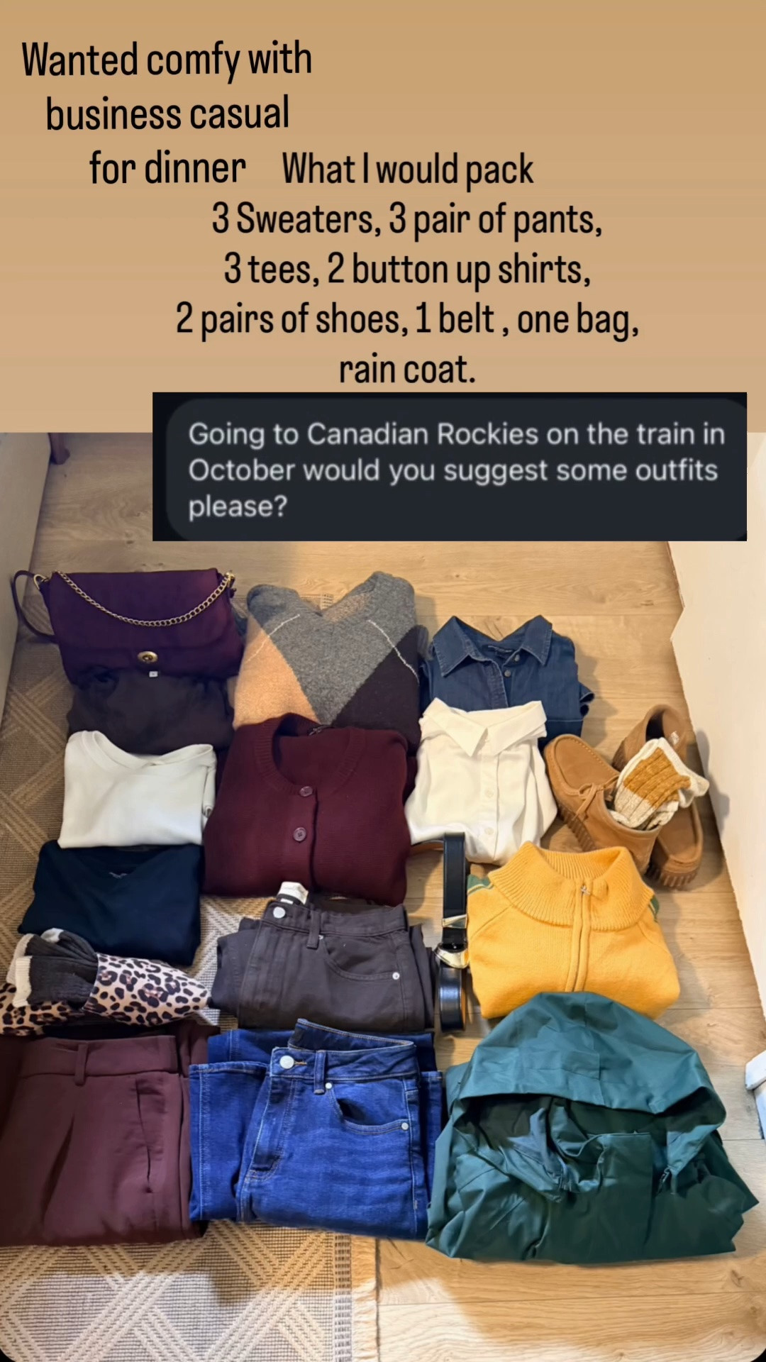 A request for train travel