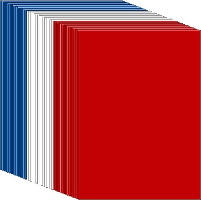 Fuutreo 120 Sheets Patriotic Colored Cardstock 4th of July Card Stock Paper Red White and Blue Co... | Amazon (US)