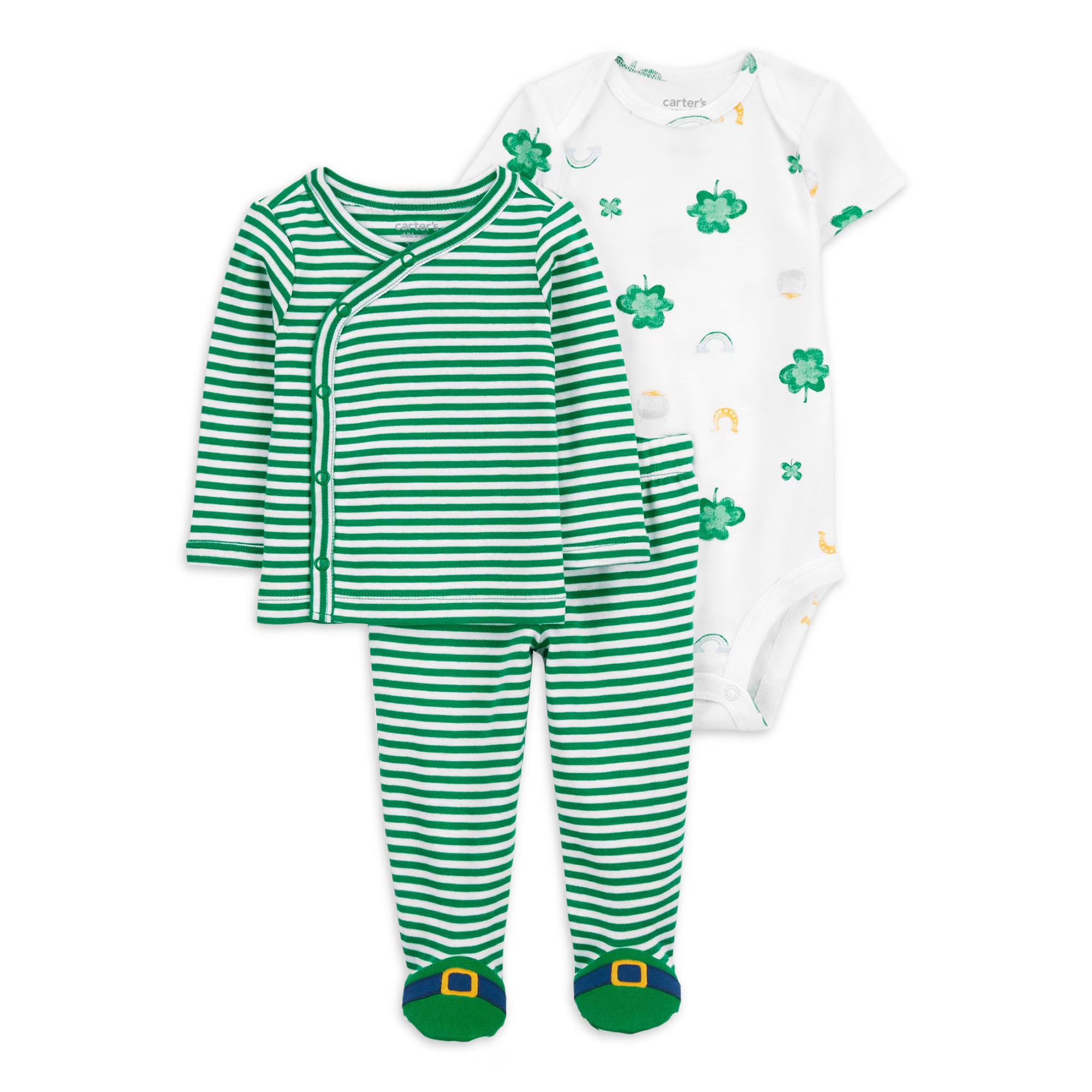 Carter's Child of Mine Baby Unisex St. Patrick's Outfit Set, 3-Piece, Sizes Preemie-6/9 Months | Walmart (US)