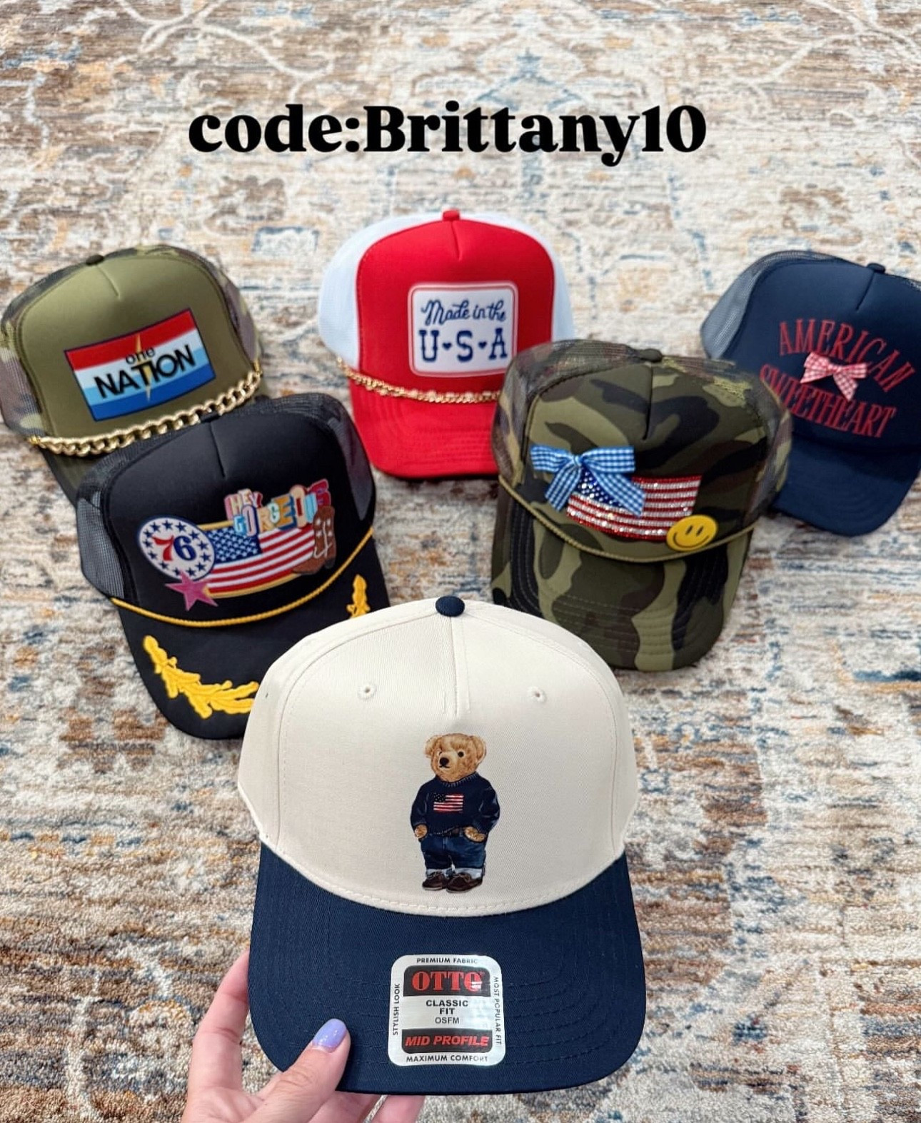 The cutest hats for summer!! 

Mom style, trucker hat, summer outfit, Fourth of July 

#LTKFindsUnder50 #LTKSeasonal #LTKStyleTip
