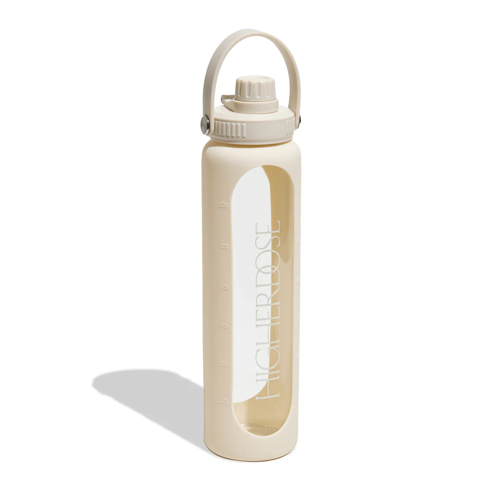 DailyDOSE Time-Marked Glass Water Bottle | HigherDOSE (US)