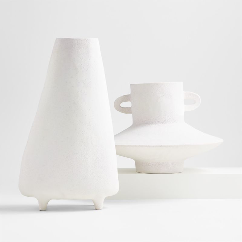 Shinola Makers White Vases | Crate & Barrel | Crate & Barrel