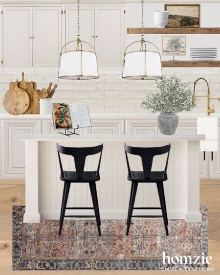 Obsessing over this kitchen design! How gorgeous is this rug!? 

#LTKhome #LTKunder100 #LTKFind