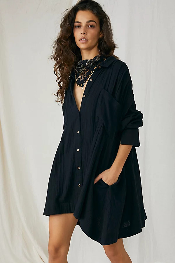 The Voyager Shirtdress by Free People, Black, S | Free People (Global - UK&FR Excluded)
