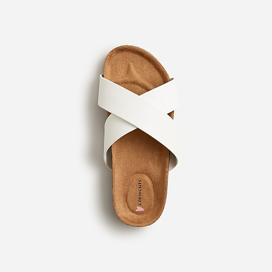 Girls' cross-strap comfy slides | J. Crew US