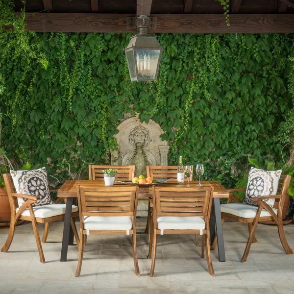 7 Piece Dining Set with Cushions | Wayfair North America
