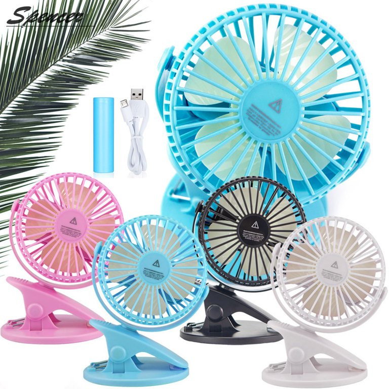 Spencer Battery Operated Clip on Desk Fan Portable Mini Quiet Fan 360°Rotation Rechargeable USB ... | Walmart (US)