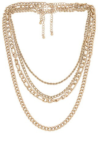 Chain Layered Necklace in Gold | Revolve Clothing (Global)