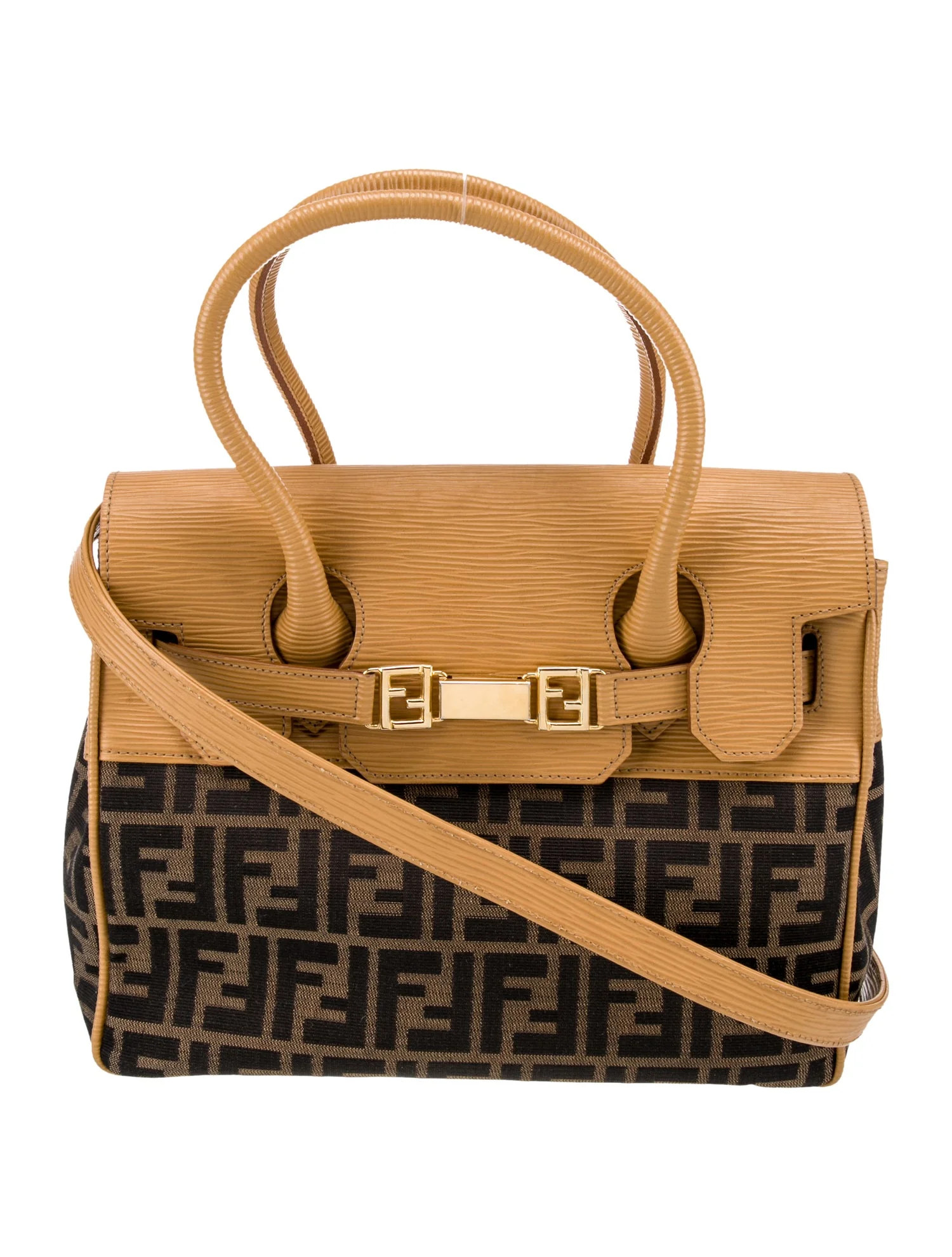 Fendi Zucca FF Top Handle Bag Vintage - Brown Handle Bags, Handbags - FEN391592 | The RealReal | The RealReal
