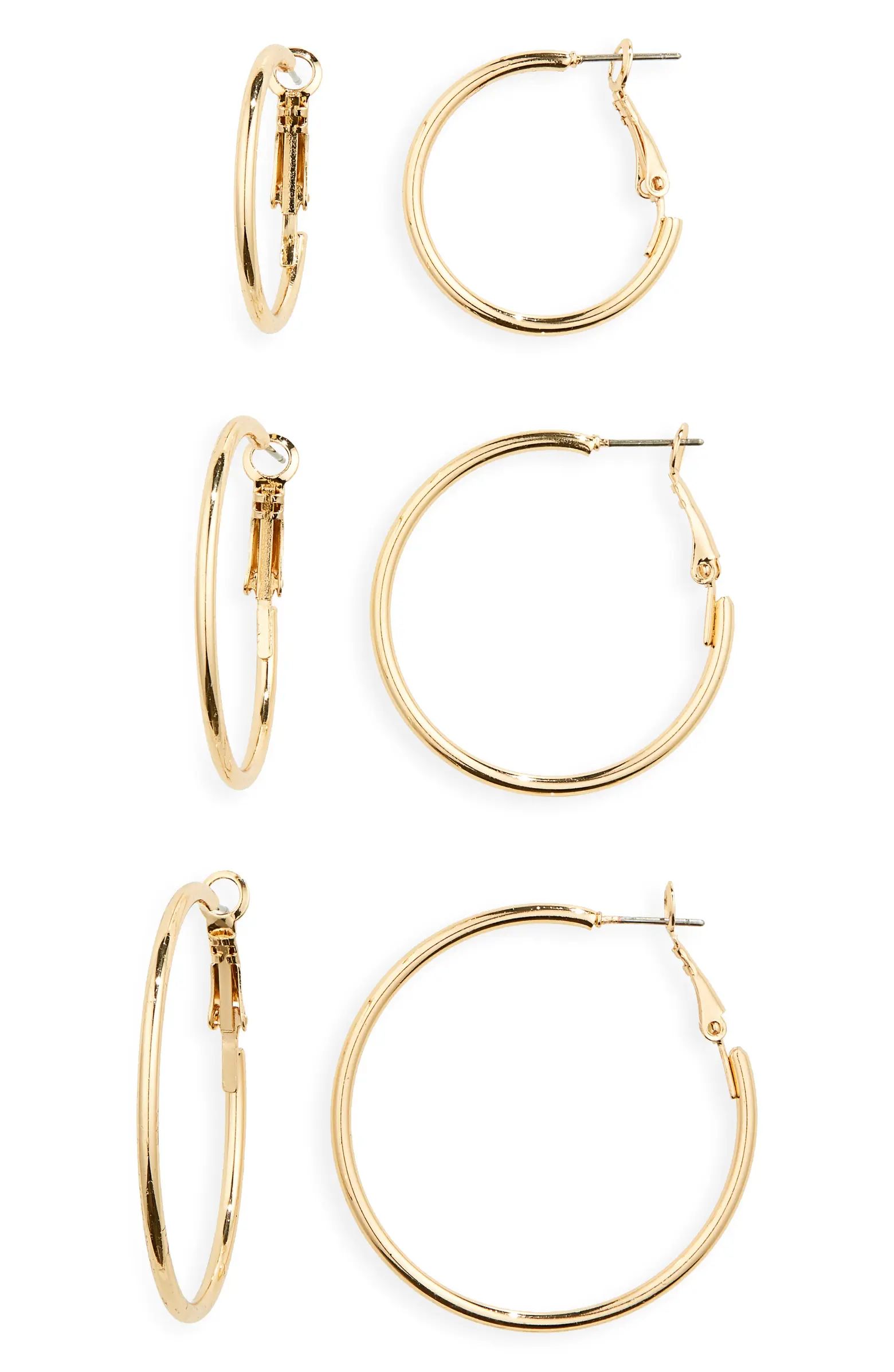 Set of 3 Hoop Earrings | Nordstrom
