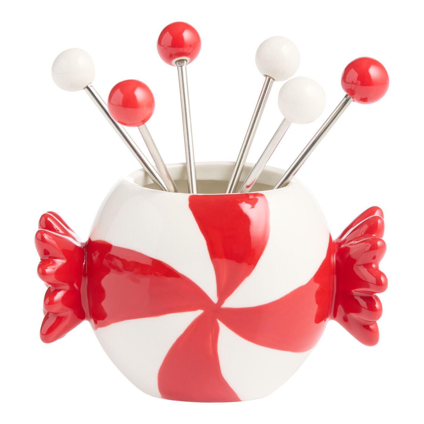 Red and White Peppermint Figural Kitchenware Collection | World Market