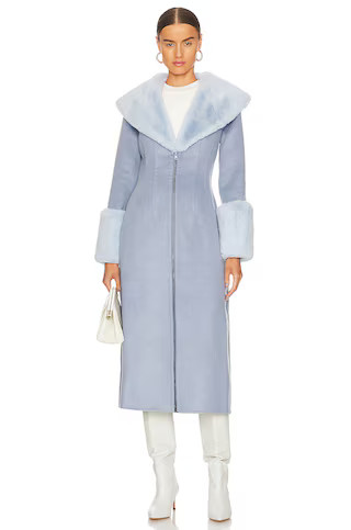 LPA Giovanna Coat in Moody Blue from Revolve.com | Revolve Clothing (Global)