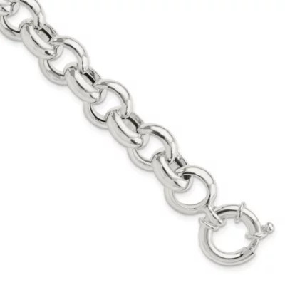 Luxury Giftware by Jere Sterling Silver Polished Fancy Link Bracelet | Belk