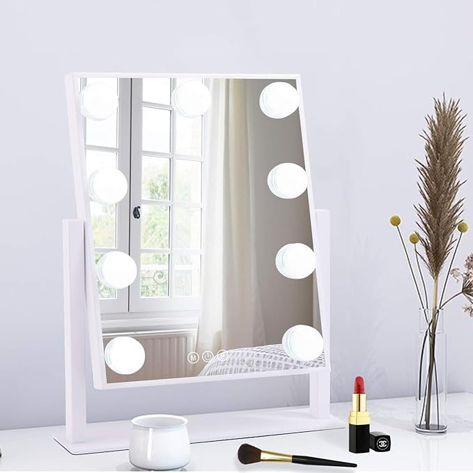 BWLLNI Lighted Makeup Mirror Hollywood Mirror Vanity Mirror with Lights, Touch Control Design 3 C... | Amazon (US)