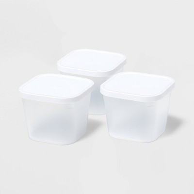 3pk Click in Place 30oz Insert Storage Containers White and Clear - Brightroom™ | Target