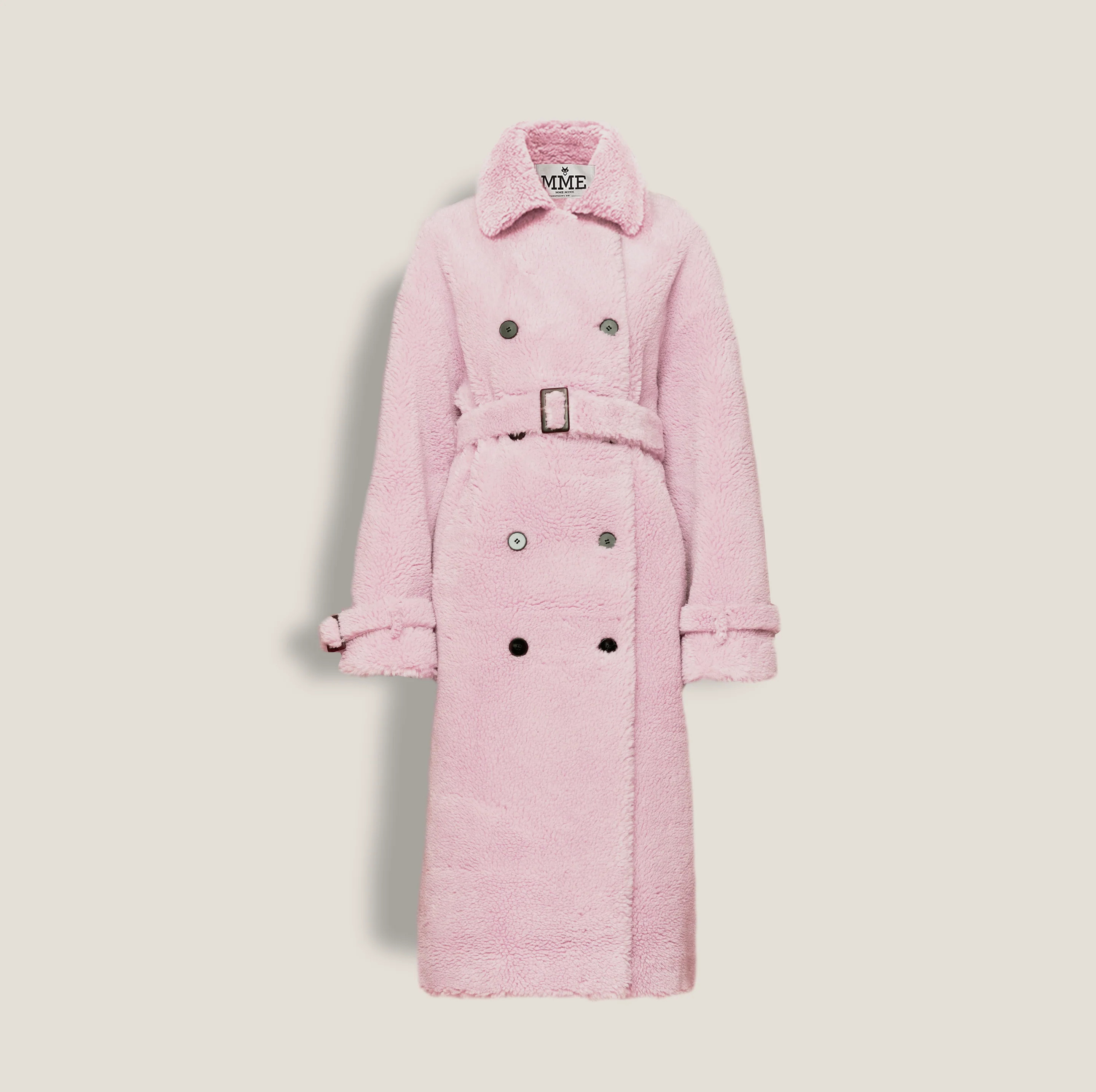 MME. TEDDY TRENCH COAT  - Ice Rose | MME.MINK