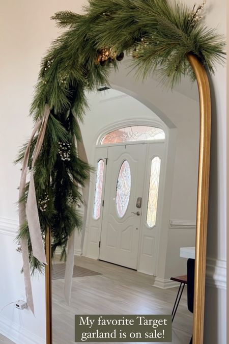 My favorite gold floor mirror and Christmas garland! Garland is on sale at Target 30% off. In this look I am using 2  

#LTKhome #LTKHolidaySale #LTKSeasonal
