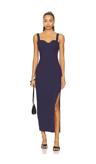 Line & Dot Perla Maxi Dress in Navy. - size M | Revolve Clothing (Global)