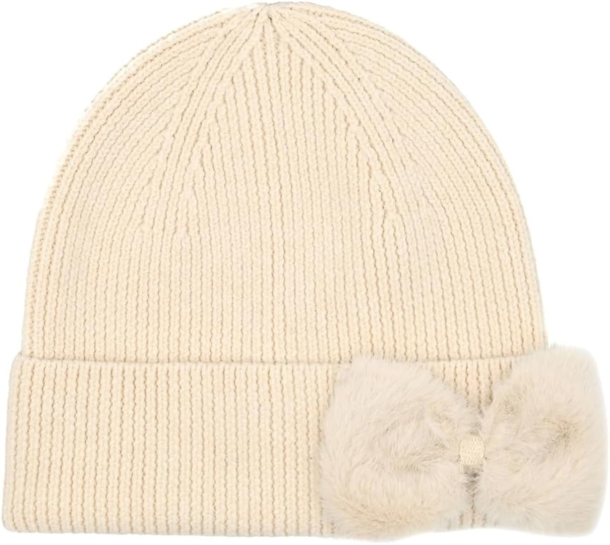 C.C Faux Fur Bow Winter Beanie for Women | Amazon (US)
