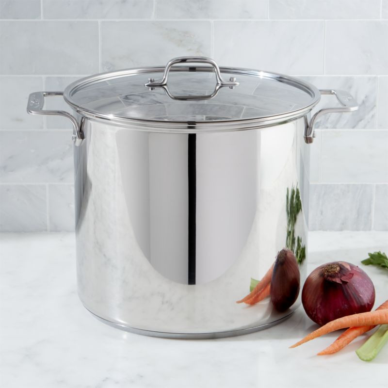 All-Clad Stainless Steel 16-Qt. Stockpot with Lid + Reviews | Crate & Barrel | Crate & Barrel