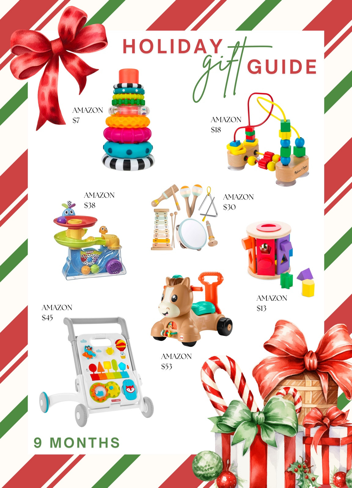 Holiday Gift Guide for Babies: Fun gift ideas and stocking stuffers from Target and Amazon

Holiday Gift Guide | Baby | Newborn | Infant | 0-3 | | 6 months | 9 months | Amazon Prime | Target | Christmas List | Holiday | Stocking Stuffers