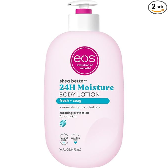 eos Shea Better Body Lotion, Fresh & Cozy, 24-Hour Moisture Skin Care, Lightweight & Non-Greasy, ... | Amazon (US)